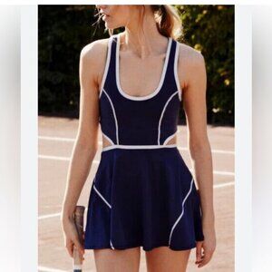 Free People Movement tennis dress. Navy and Silver. Medium